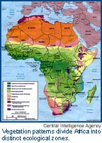 Natural vegetation map of Africa